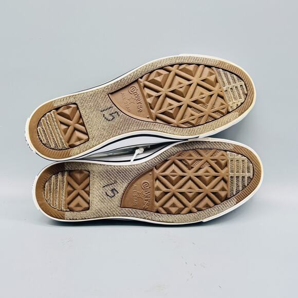 Converse All Star Shoes Womens 7.5 Beige Tan Canvas Shoreline Chucks Classic - Picture 8 of 11